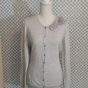 Gray Cardigan Sweater